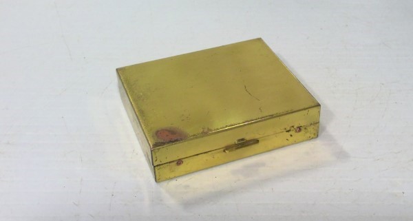 Vintage Brass Compact with Mirror. for sale