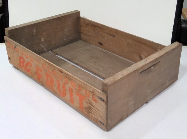 Vintage Famous Flavorful B.C. Fruit Wood Crate. for sale