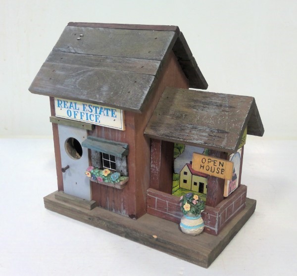 Real Estate Office - Wood Bird Feeder for sale