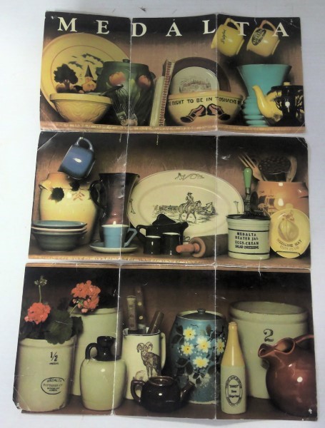 Original Medalta Potteries 1980 Poster for Albert 75th Anniversary for sale