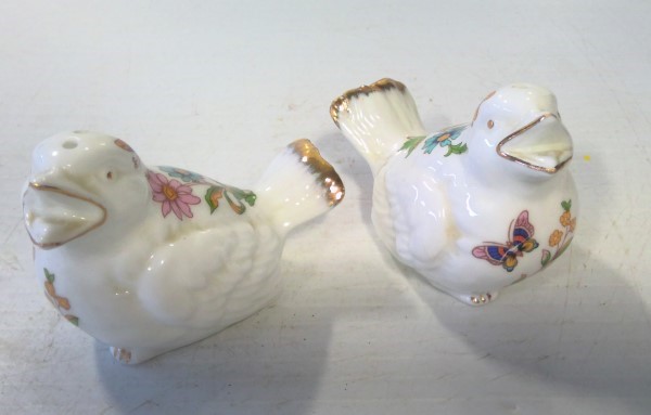 Vintage Taiwan Bone China Bird Salt & Pepper Shakers for sale