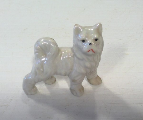 Vintage Ceramic Dog Figurine - Hand Painted Made in Japan for sale