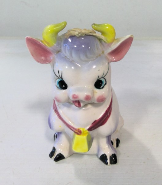 Vintage Ceramic Elsie the Purple Cow Sugar Bowl for sale