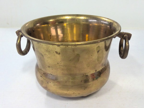 Vintage Brass Footed Flower Pot for sale