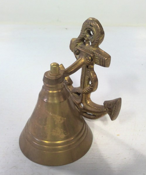 Vintage Wall Mount Anchor / Sea Brass Bell for sale