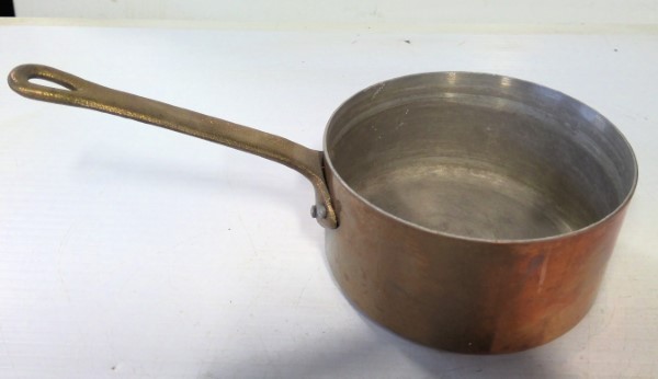 Vintage Copper Pot with Brass Handle for sale