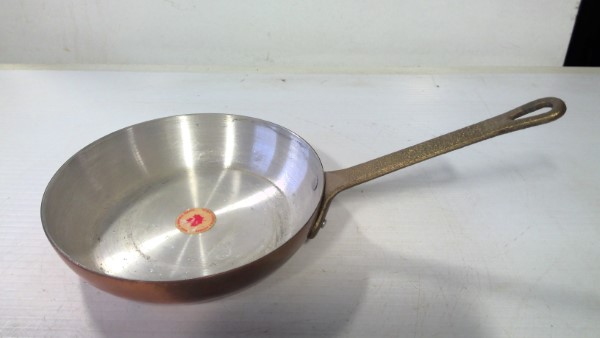 Vintage Copper Frying Pan with Brass Handle - Made in Canada for sale