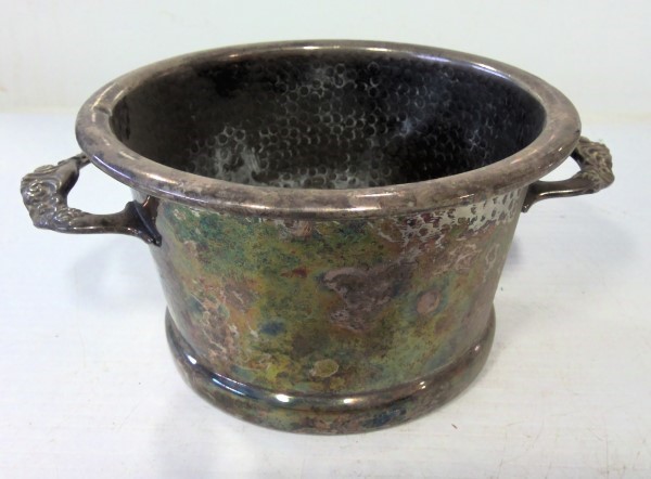 Vintage Silver Plate Pot / Planter / Flower Pot for sale