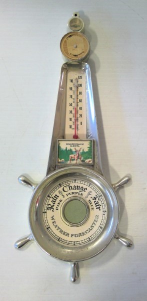 Vintage Plastic Thermometer - Souvenir of Grande Prairie Alberta for sale