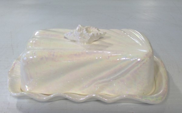 Vintage Seashell by Enterprise Butter Dish - Made in Japan for sale