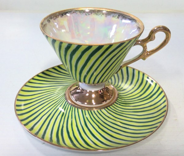 Antique Shafford Pottery Hand Decorated Japan Cup & Saucer for sale