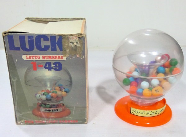 Vintage Lucky Lotto Numbers 1-49 With Box for sale