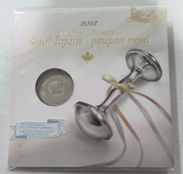 2013 Canada RCM 25 cent Birth of Royal Infant with Carriage for sale