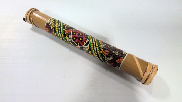 Indonesian Bamboo Rain Stick Musical Instrument 16" for sale