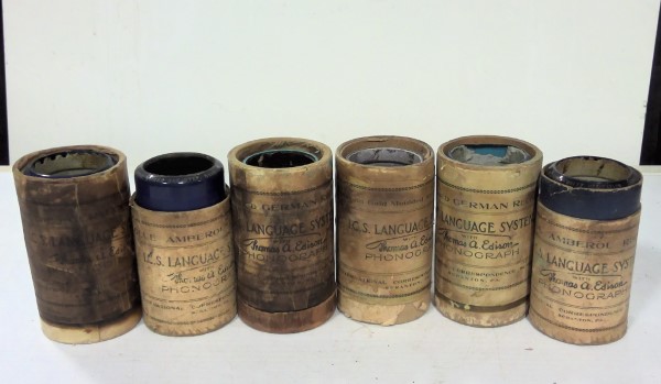 Lot of 6 Antique Edison Phonograph Cylinders - Blue Amberol for sale