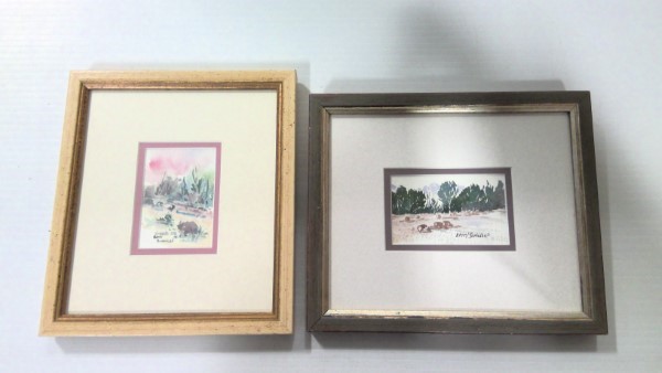 Lot of 2 Small Betty Schell Framed Art Prints for sale