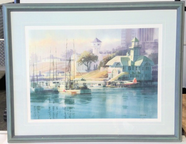 Harry Heine Hand Signed Numbered Limited Edition Print "Nanaimo Harbour" 162/350 for sale