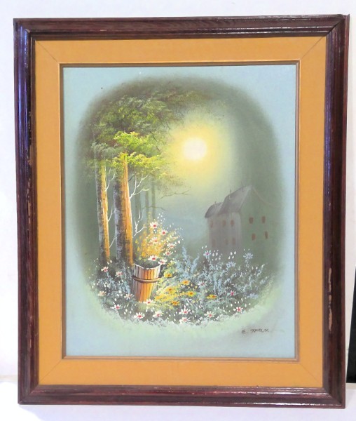 Original E. Max Oil Painting Circa 1980s for sale