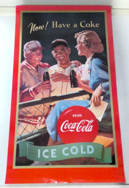 Have a Coke - Baseball Theme Coca-Cola Poster 15"x25.5" for sale