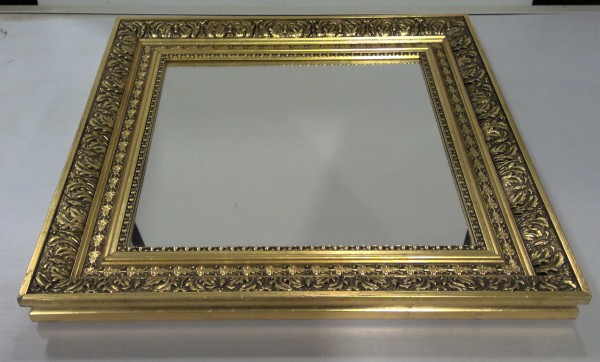 Ornate Gold Tone Wall Mirror for sale