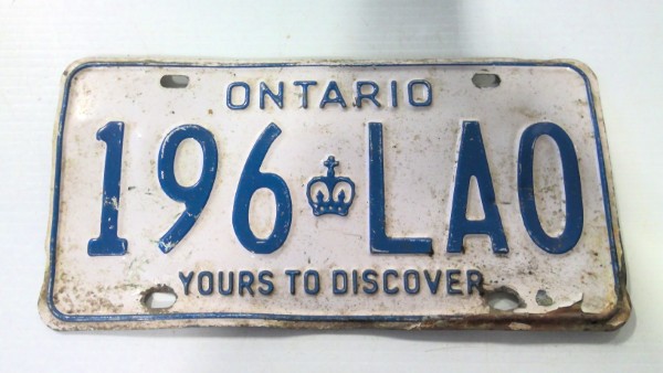 Vintage Ontario License Plate for sale