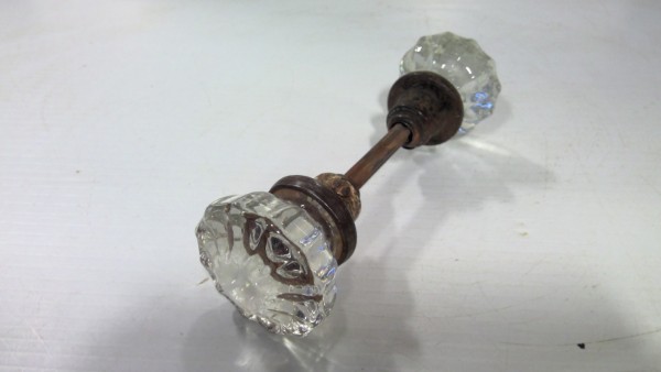 Antique Glass Doorknob Set for sale