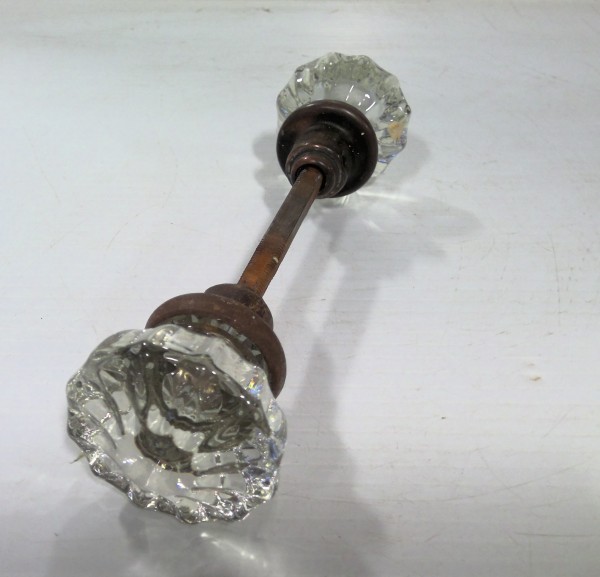 Antique Glass Doorknob Set for sale