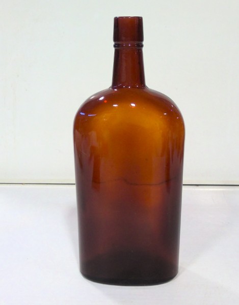 Large Antique Prohibition Era Amber Glass Bottle - Dominion Glass Canada for sale