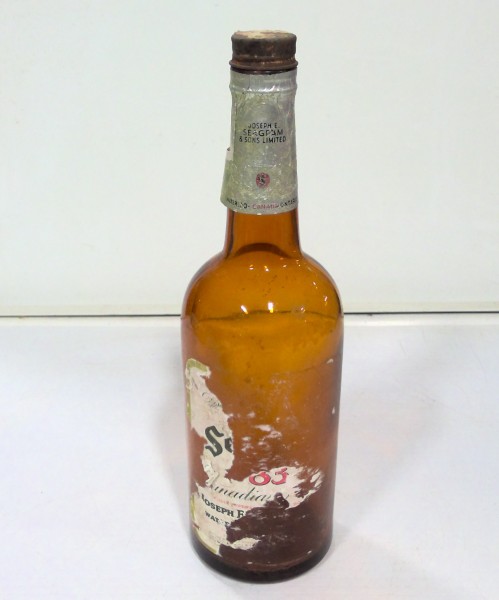 Vintage 1960s or Older Seagram's 83 Whisky Bottle - Empty for sale