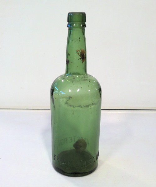 Vintage Erven Lucas Bols Amsterdam Green Glass Bottle - Empty for sale