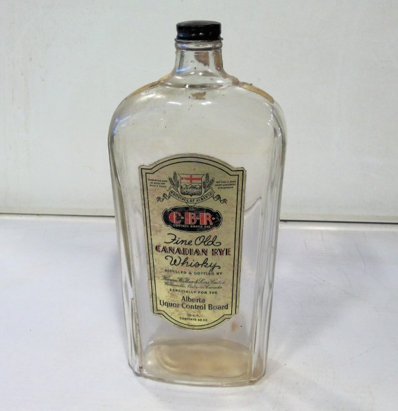 Vintage Alberta Liquor Control Board (ALCB) - Control Board Rye Bottle C. 1930s for sale