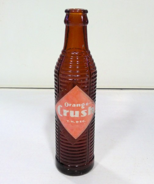 Vintage 1940s Canadian Orange Crush Brown Bottle 7oz. for sale