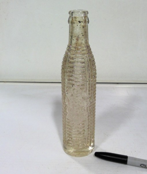 Antique 1921 8oz. Clear Glass Orange Crush Bottle. for sale