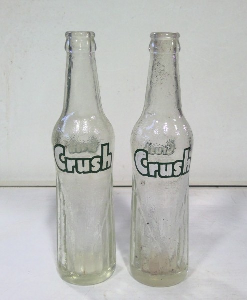 Lot of 2 Vintage 1956 Orange Crush Bottles - Toronto Canada for sale