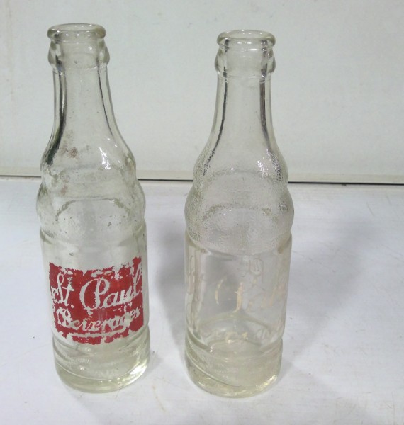 Antique St. Paul Beverages St. Paul Alberta Soda Bottles Lot of 2 for sale