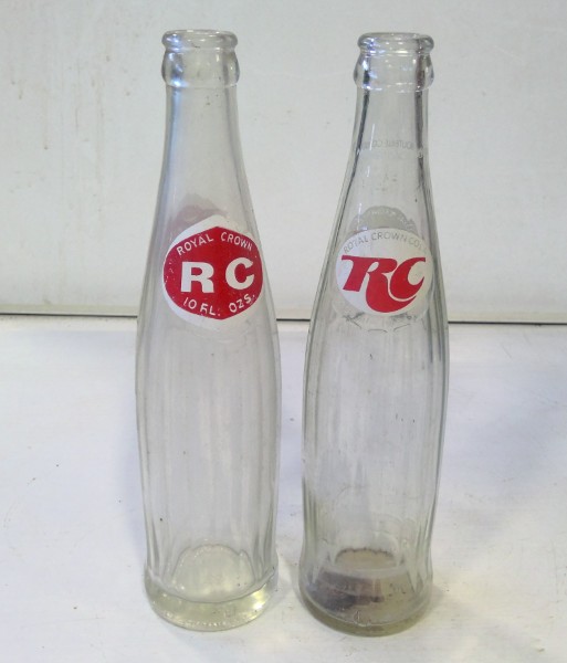 2 Vintage RC Cola (Royal Crown) Glass Bottles for sale