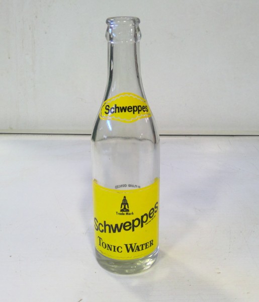 Vintage Schweppes Tonic Water Glass Bottle - London England 10 Oz. for sale