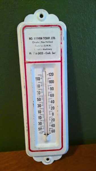 Vintage No 11 Farm Equipment Ltd. Craik Saskatchewan Advertising Thermometer for sale