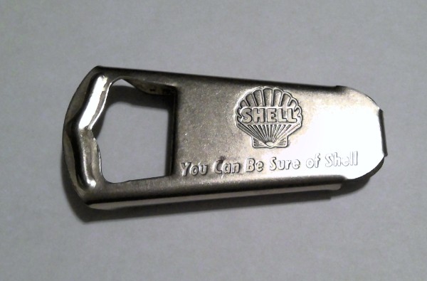 Vintage Shell Oil "You Can Be Sure of Shell" Bottle Opener for sale