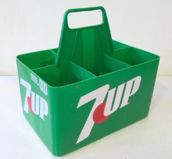 Vintage 7up 6 Pack Bottle Carrier - Plastic for sale