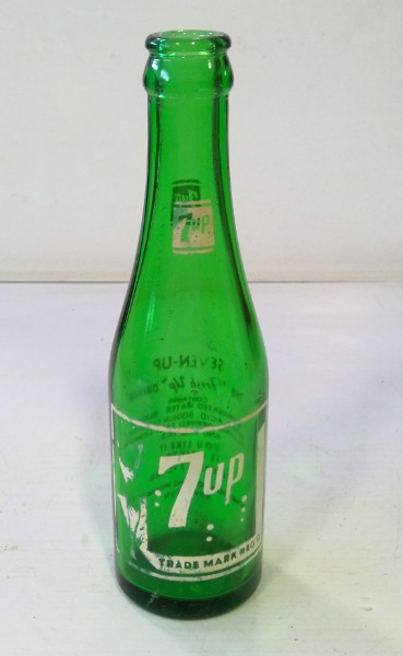 Vintage 7up Swimsuit Design 7 Oz. Bottle Dominion Bottling Works Edmonton for sale