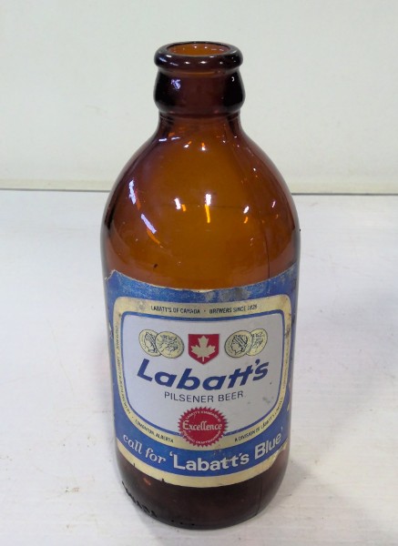 Vintage Labatt's Pilsener Beer Edmonton Alberta Stubby Bottle for sale