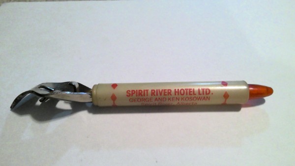 Vintage Spirit River Hotel Ltd. Advertising Bottle Opener. for sale