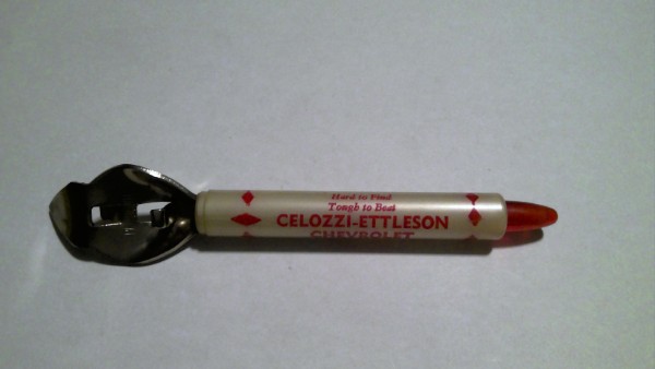 Vintage Celozzi-Ettleson Chevrolet Elmhurst Illinois Advertising Bottle Opener. for sale