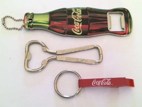 Lot of 3 Coca-Cola Advertising Bottle Openers for sale