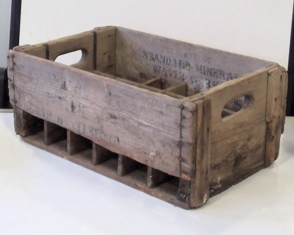 Antique Standard Mineral Water Works North Battleford Saskatchewan Wood Crate for sale