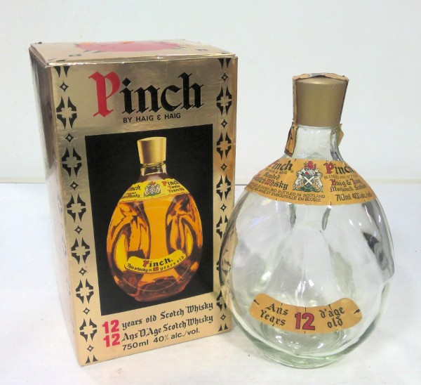 Vintage Pinch Scotch Whiskey by Haig & Haig - Empty Bottle for sale