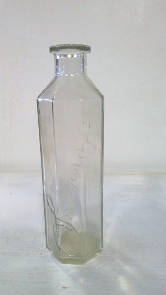Vintage 1940s Octagonal Smirnoff Bottle for sale