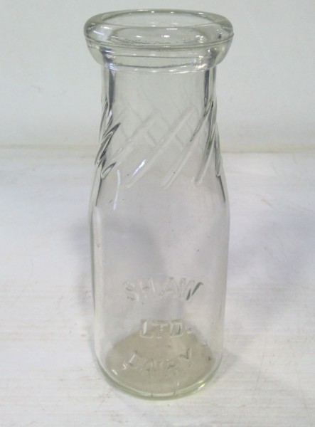 Rare Shaw Dairy Ltd Cream / Milk Bottle - Dominion Glass for sale