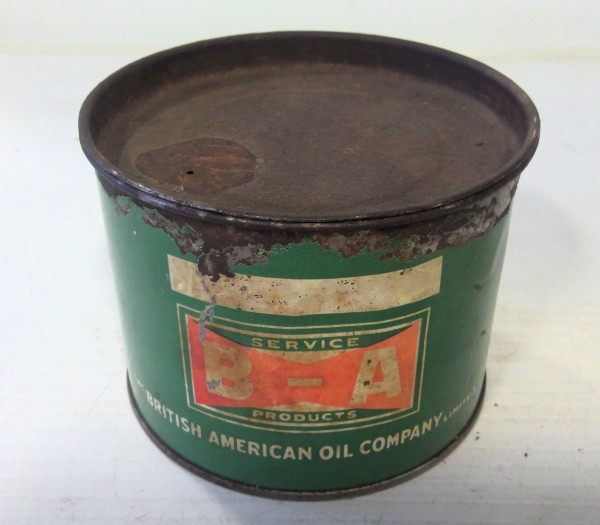 Vintage BA Oil 1LB Grease Can B-A B/A British American Oil Co. for sale